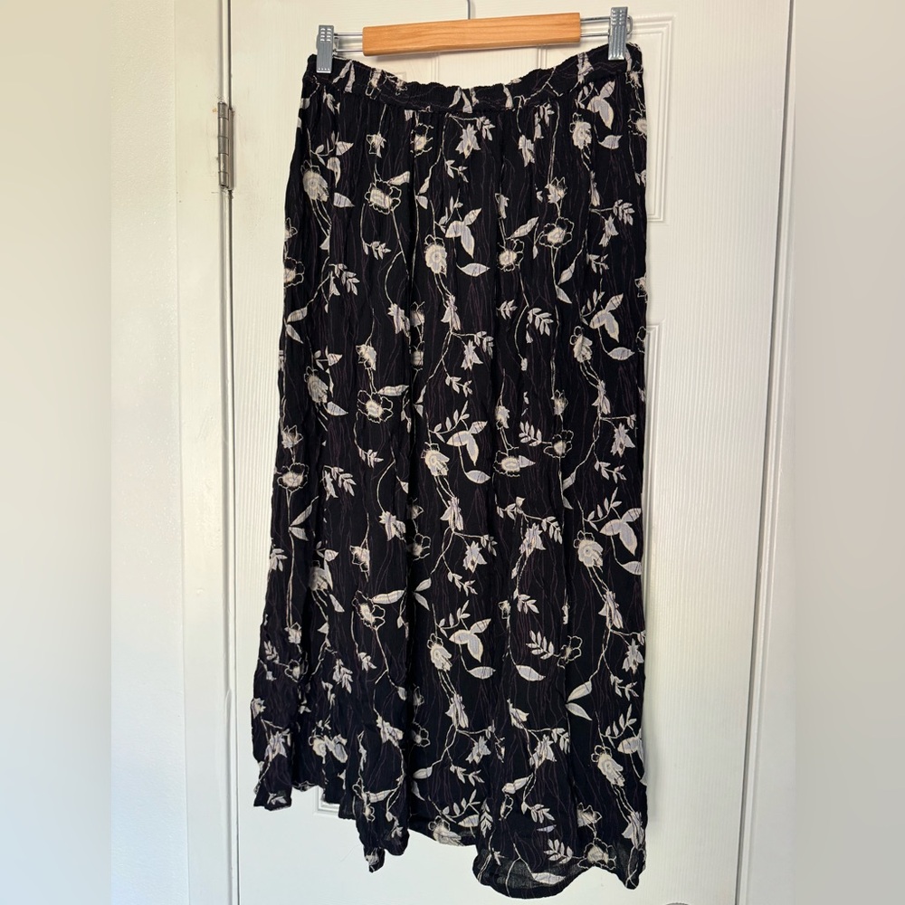 Vintage Rayon Floral Skirt sz L - Picture 4 of 5